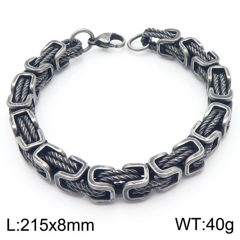 Byzantine Link Titanium Steel Bracelet