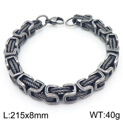 Byzantine Link Titanium Steel Bracelet