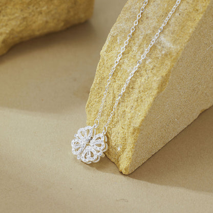 Heart-Shaped Clover Necklace