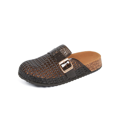Women's Crystal Woven Mules | Aurora Crystal Slides by Aura X