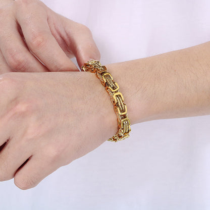 Byzantine Link Titanium Steel Bracelet