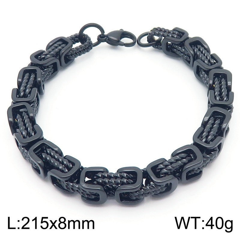 Byzantine Link Titanium Steel Bracelet