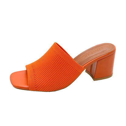 Women Knitted Wool Slip-On Sandals