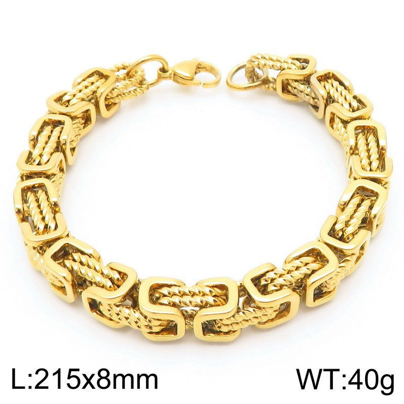 Byzantine Link Titanium Steel Bracelet