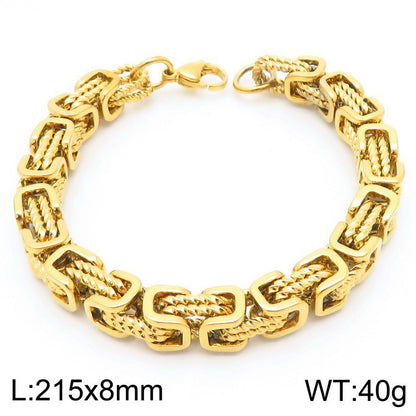 Byzantine Link Titanium Steel Bracelet