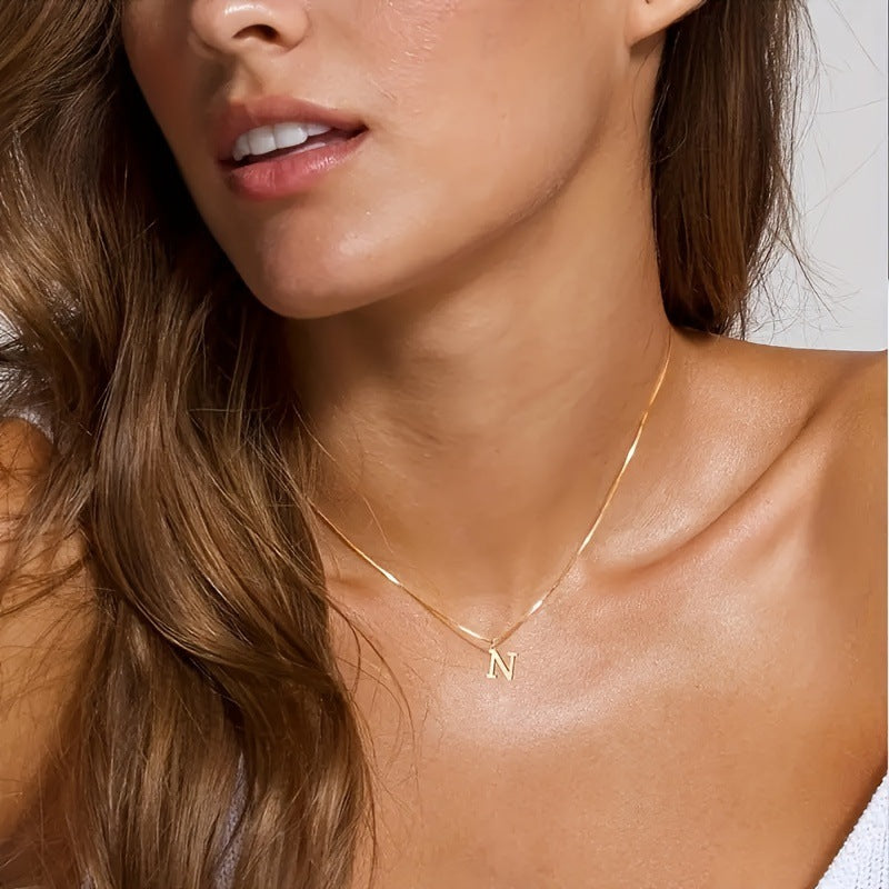 18K letter pendant