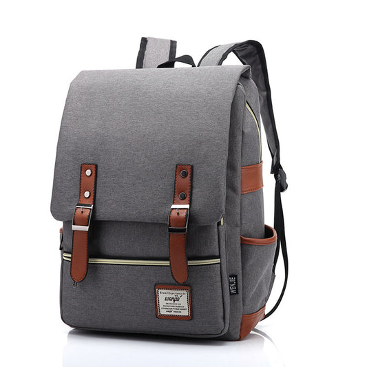 personality retro men and women outdoor canvas large travel backpack