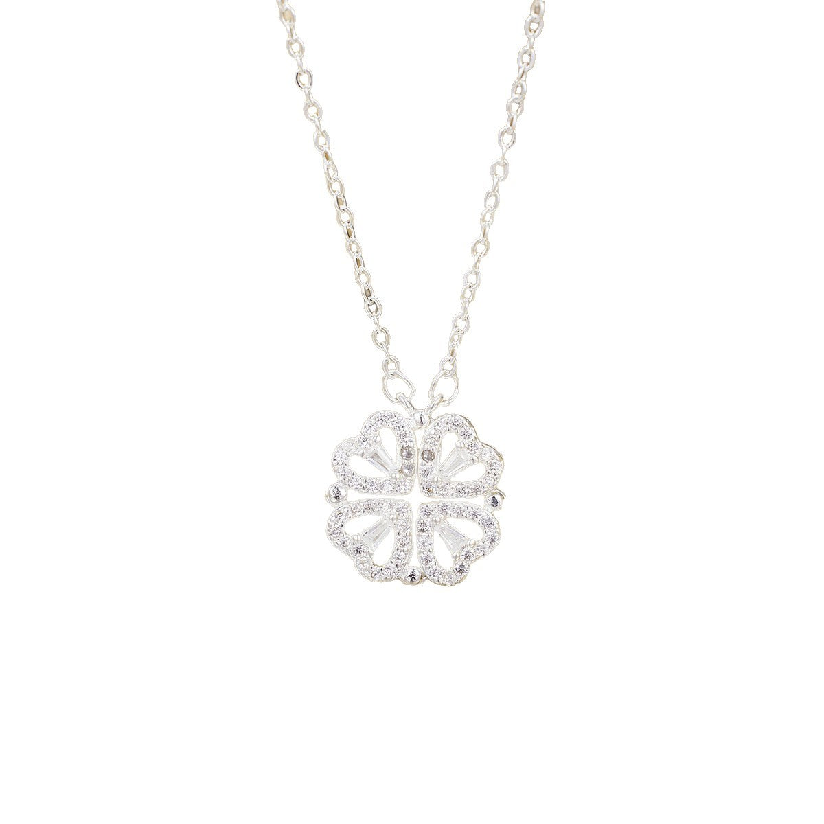 Heart-Shaped Clover Necklace