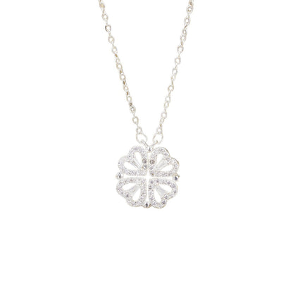 Heart-Shaped Clover Necklace