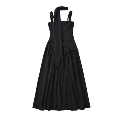 Women's Elegant High Slit Maxi Dress – Fitted Waist Formal Evening Gown