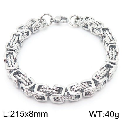 Byzantine Link Titanium Steel Bracelet