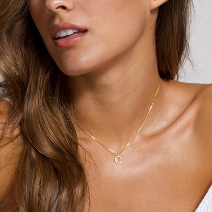 18K letter pendant