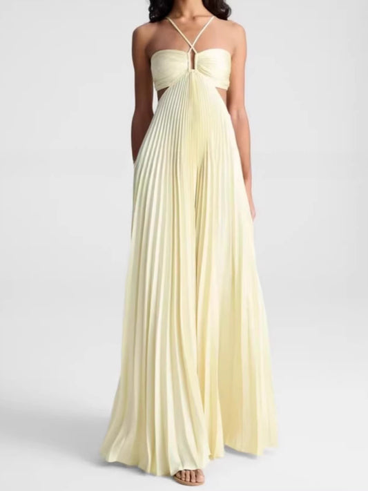 Women's Halter Neck Summer Dress – Flowy Maxi Dress