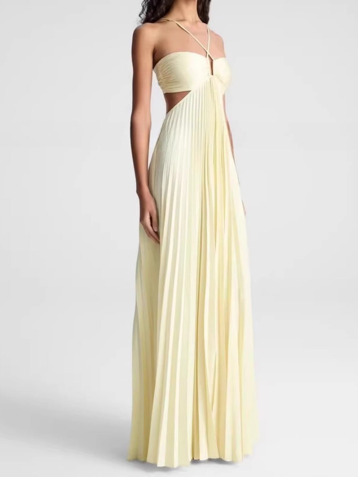 Women's Halter Neck Summer Dress – Flowy Maxi Dress