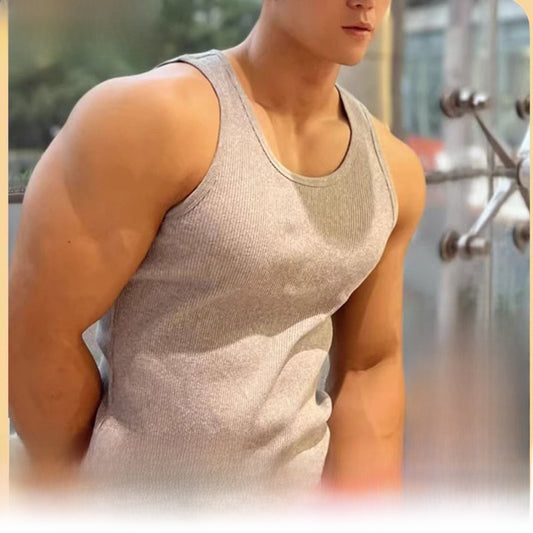 Mens Ribbed Cotton Sleeveless Vest