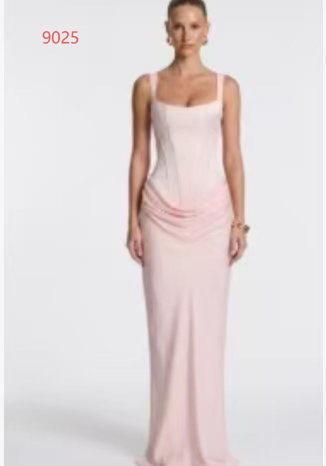 Square Neck Mermaid Evening Gown with Draped Waist