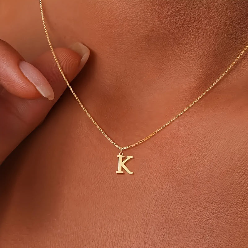 18K letter pendant