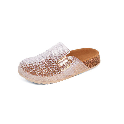 Women's Crystal Woven Mules | Aurora Crystal Slides by Aura X