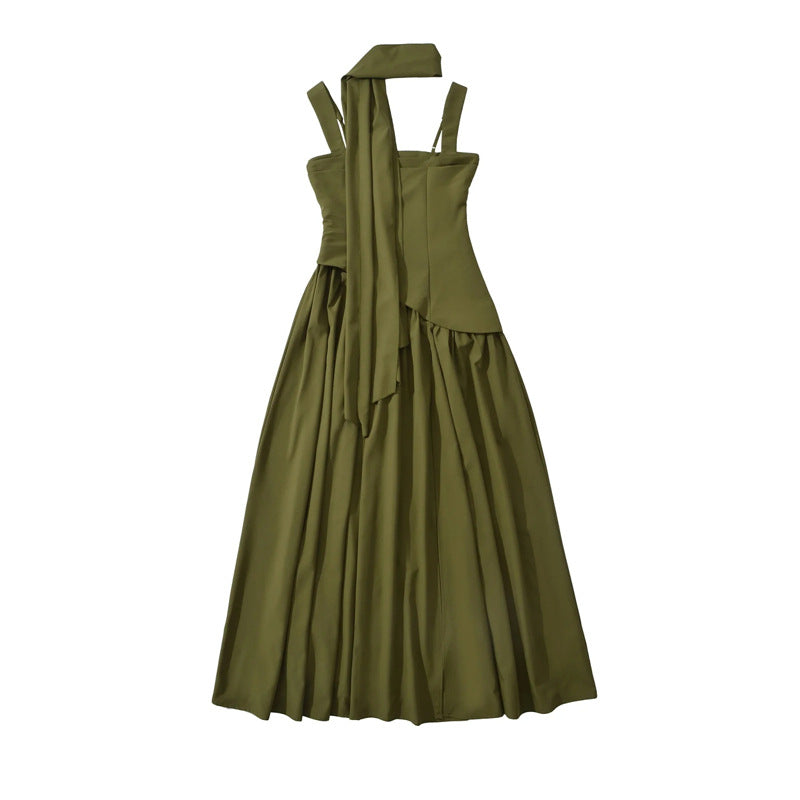 Women's Elegant High Slit Maxi Dress – Fitted Waist Formal Evening Gown