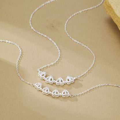 Heart-Shaped Clover Necklace