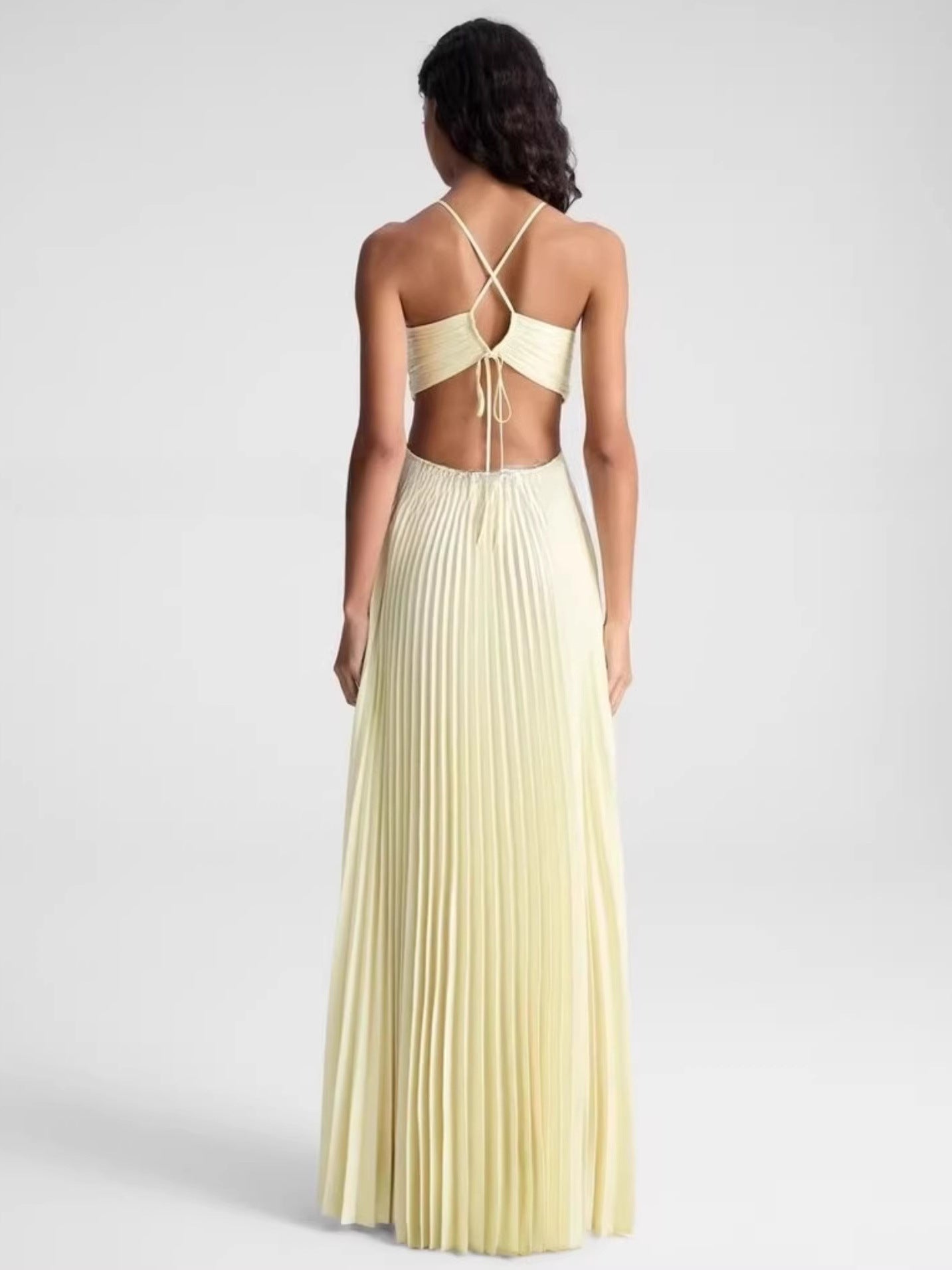 Women's Halter Neck Summer Dress – Flowy Maxi Dress