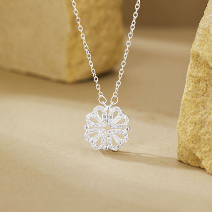 Heart-Shaped Clover Necklace