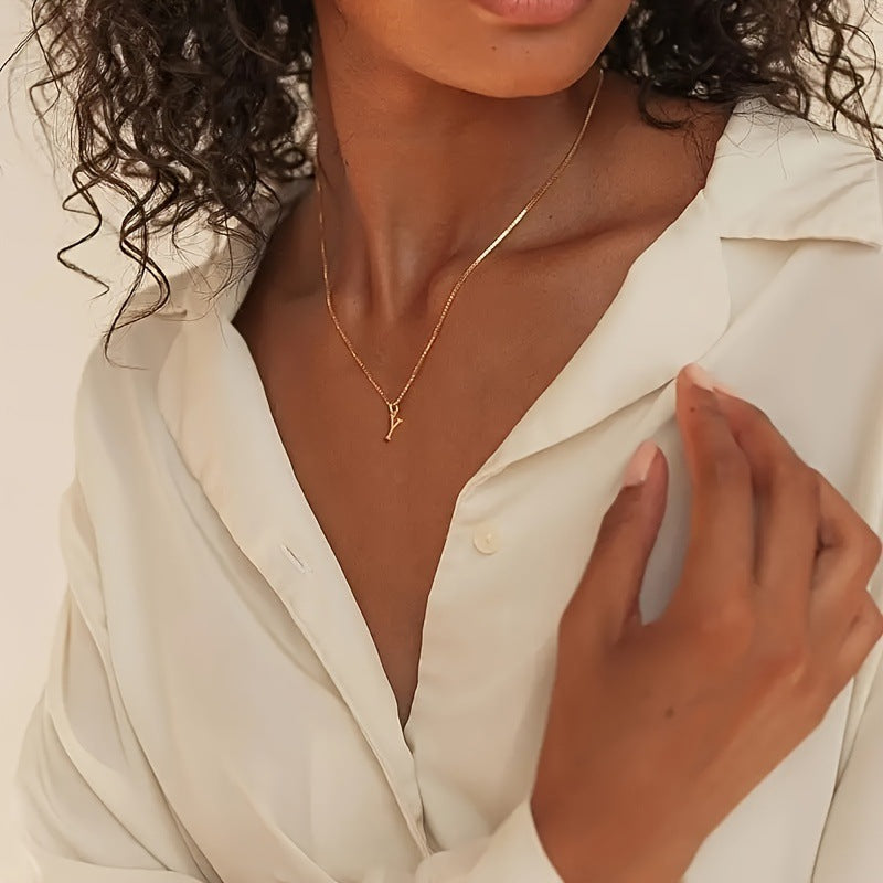 18K letter pendant