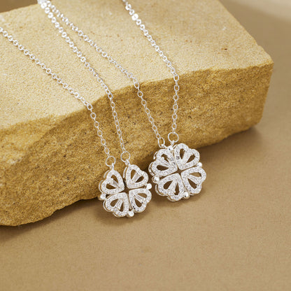 Heart-Shaped Clover Necklace