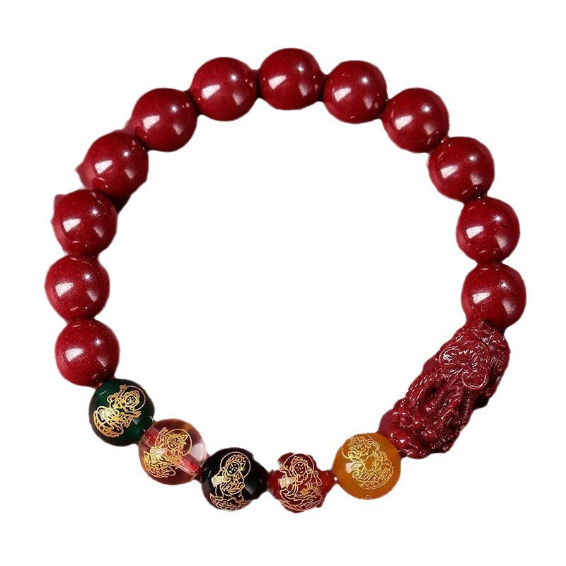 Five Fortune Gods Cinnabar Bracelet – Feng Shui Wealth & Prosperity Bracelet