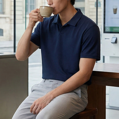 Men's Classic Short Sleeve Polo Shirt – Casual Cotton Blend Golf Shirt