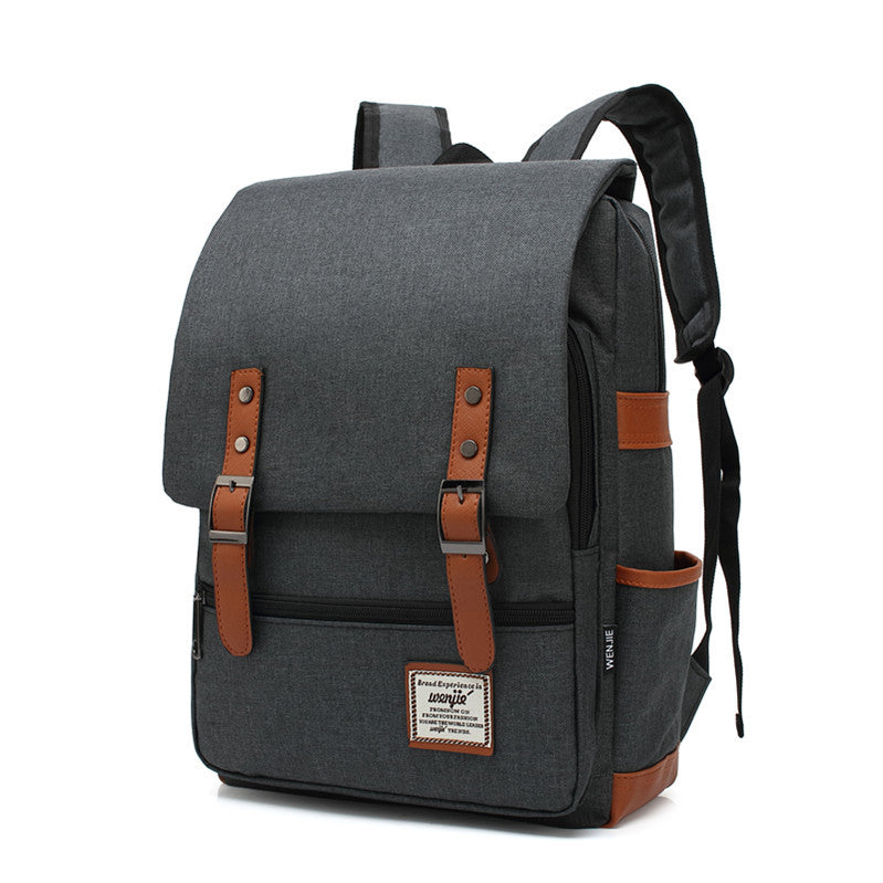 personality retro men and women outdoor canvas large travel backpack