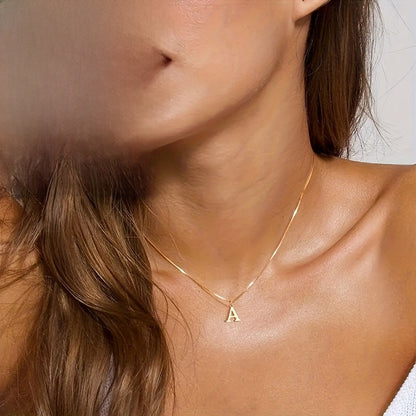 18K letter pendant