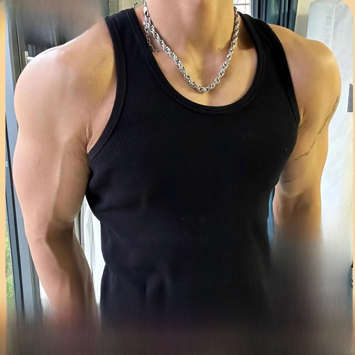 Mens Ribbed Cotton Sleeveless Vest