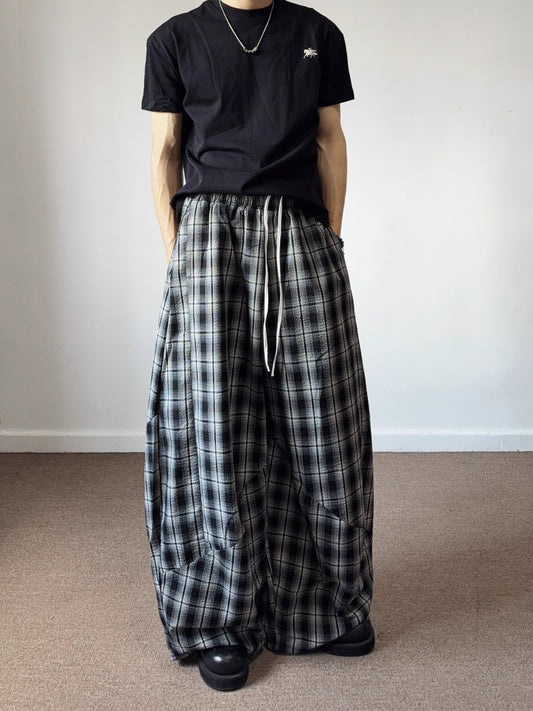 Men's Baggy Plaid Streetwear Pants