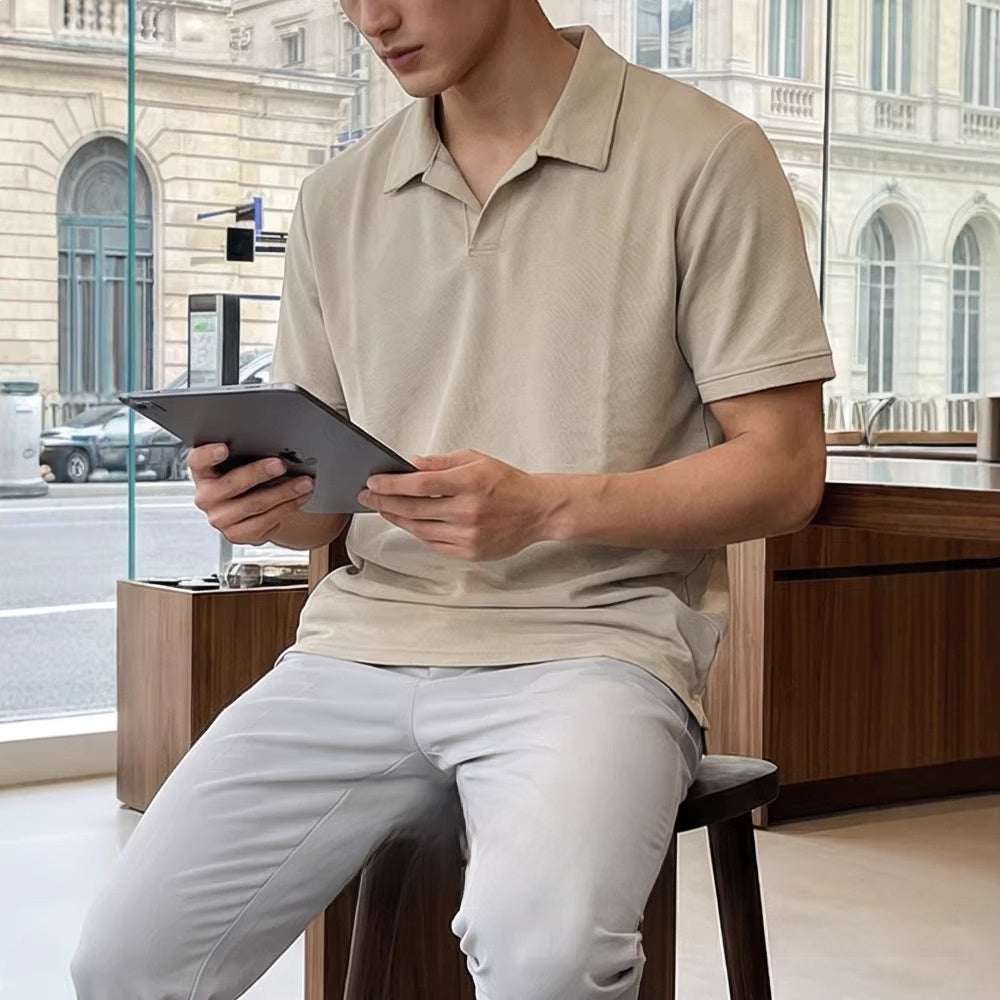 Men's Classic Short Sleeve Polo Shirt – Casual Cotton Blend Golf Shirt