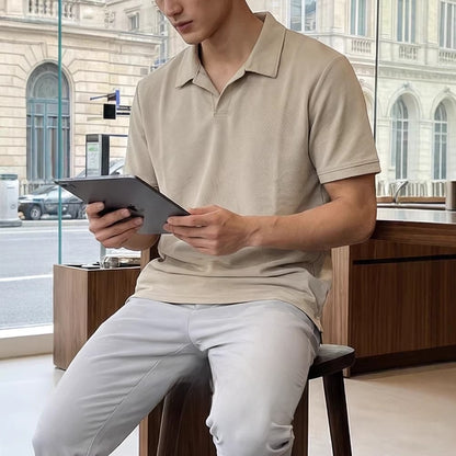 Men's Classic Short Sleeve Polo Shirt – Casual Cotton Blend Golf Shirt
