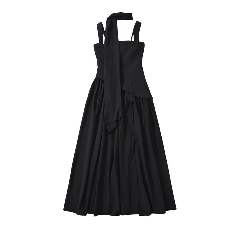 Women's Elegant High Slit Maxi Dress – Fitted Waist Formal Evening Gown