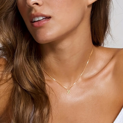 18K letter pendant