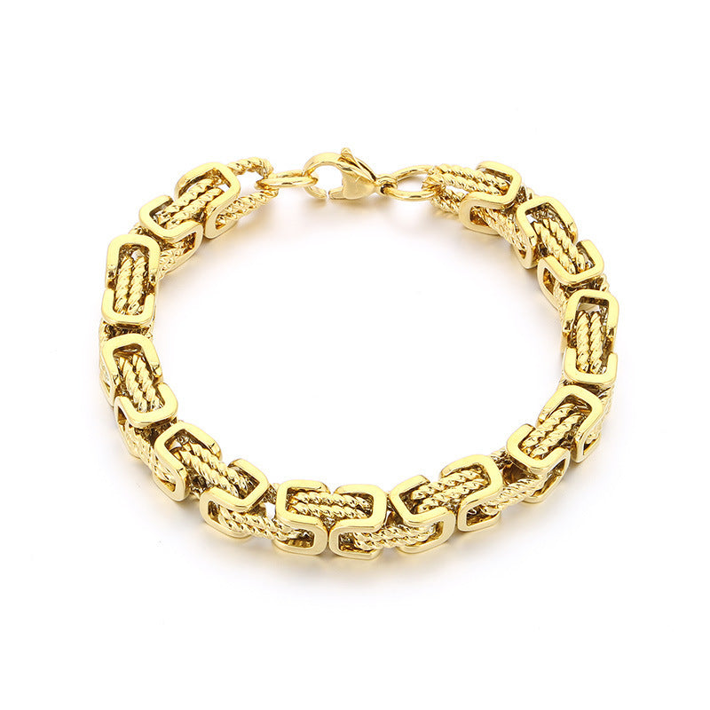 Byzantine Link Titanium Steel Bracelet