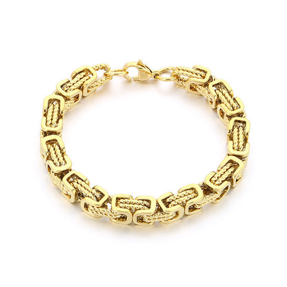 Byzantine Link Titanium Steel Bracelet