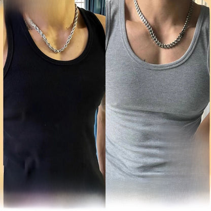 Mens Ribbed Cotton Sleeveless Vest