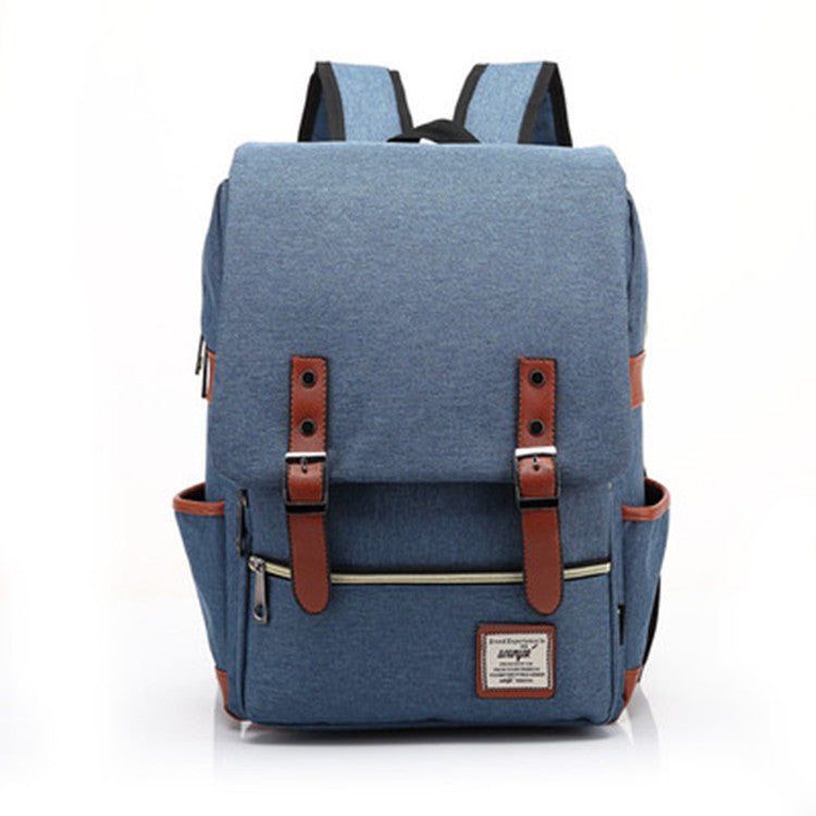 personality retro men and women outdoor canvas large travel backpack