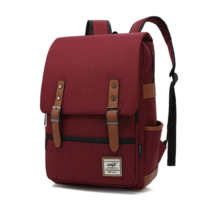personality retro men and women outdoor canvas large travel backpack
