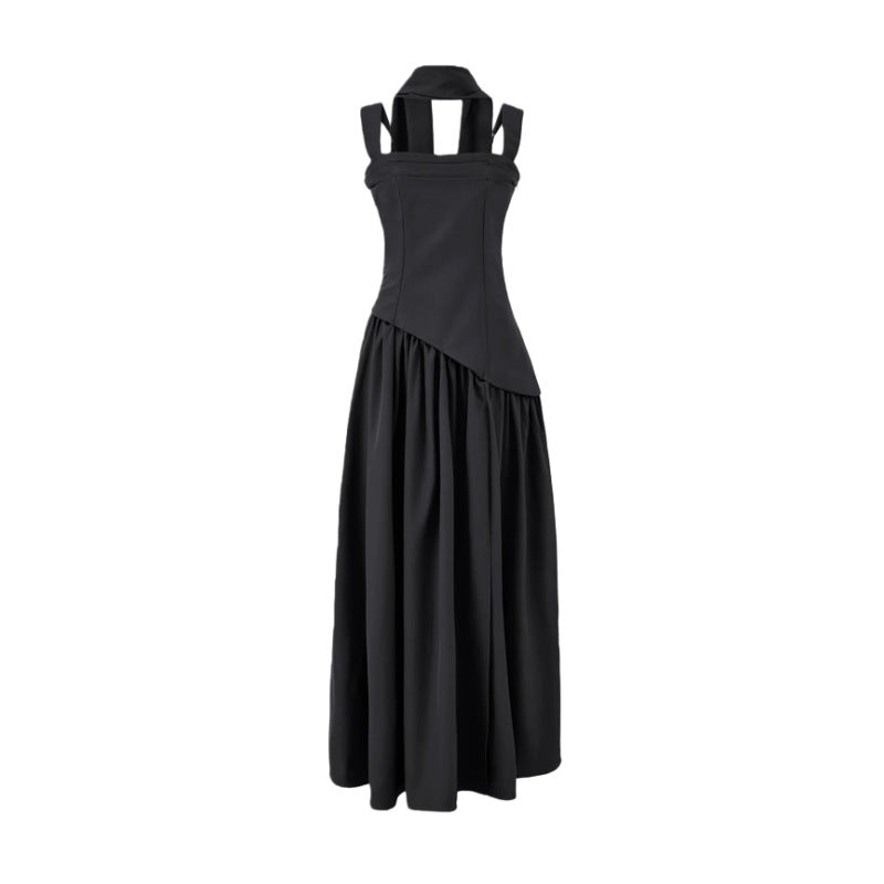 Women's Elegant High Slit Maxi Dress – Fitted Waist Formal Evening Gown