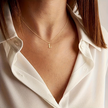 18K letter pendant