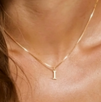 18K letter pendant