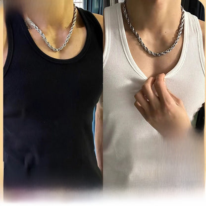 Mens Ribbed Cotton Sleeveless Vest
