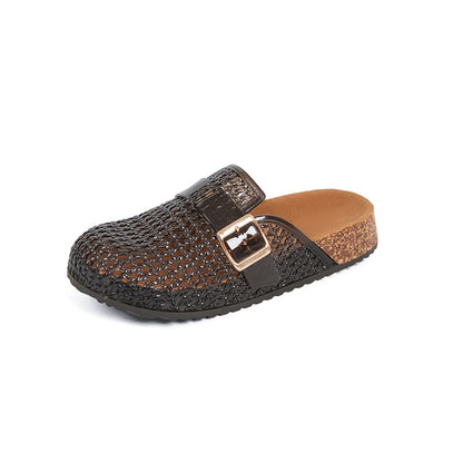 Women's Crystal Woven Mules | Aurora Crystal Slides by Aura X